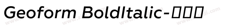 Geoform BoldItalic字体转换